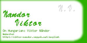 nandor viktor business card